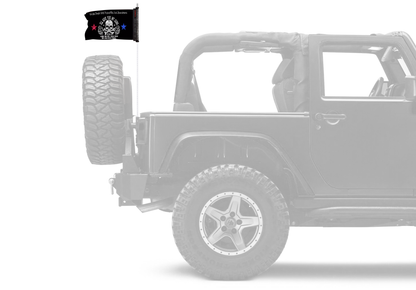 2A We The People 12"x18" Forever Wave Flag for Jeep Wrangler JKU 4-Door 2007-2018