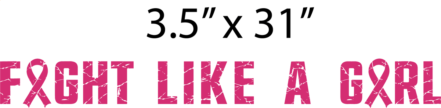 Fight Like A Girl- Banner in Pink