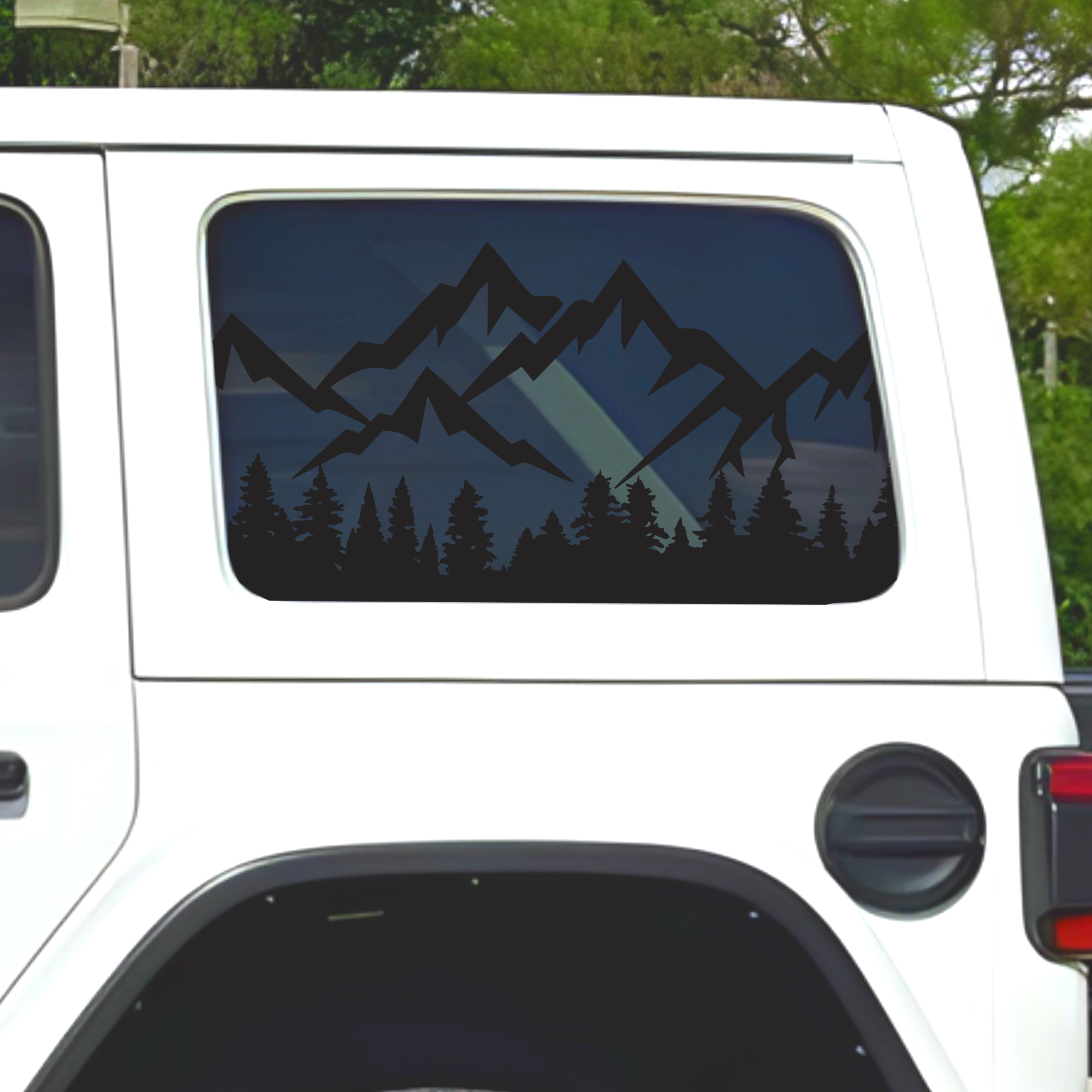 Mountain Landscape Rear Window Full Coverage Decal – That’s Ducked Up