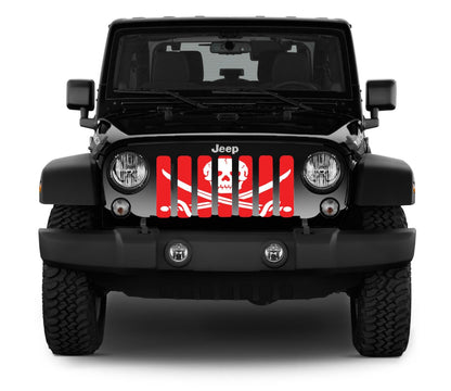 Ahoy Matey Pirate Flag Red Grille Insert