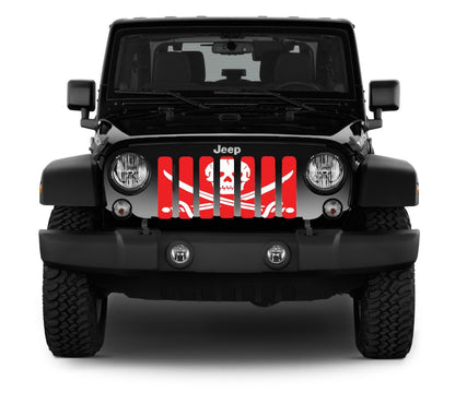 Platinum Ahoy Matey Pirate Flag Red Grille Insert