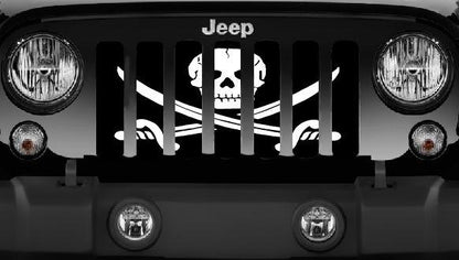 Platinum Ahoy Matey Pirate Flag Grille Insert