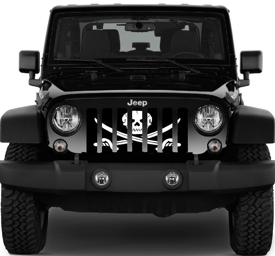 Ahoy Matey Pirate Flag Grille Insert