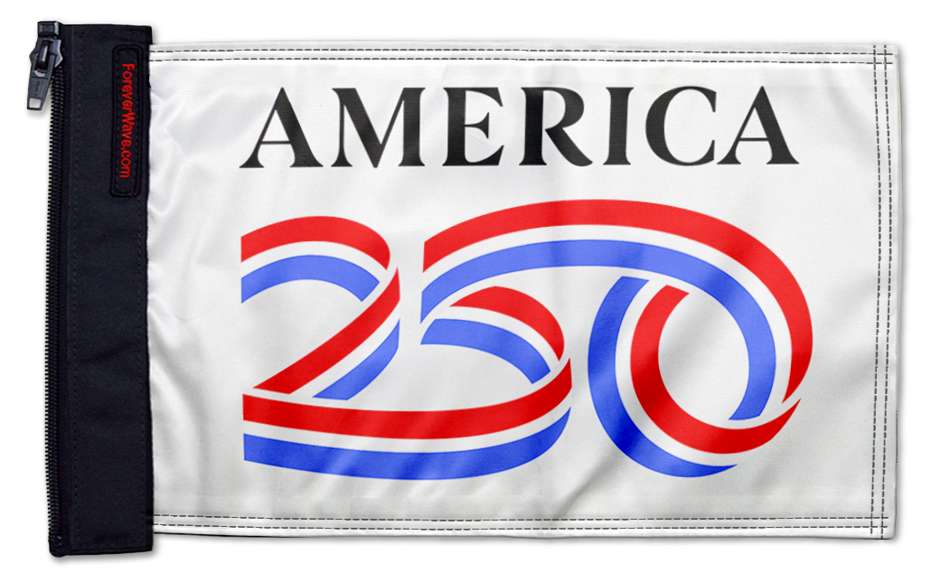 America 250 12"x18" Forever Wave Flag for Jeep Gladiator JT