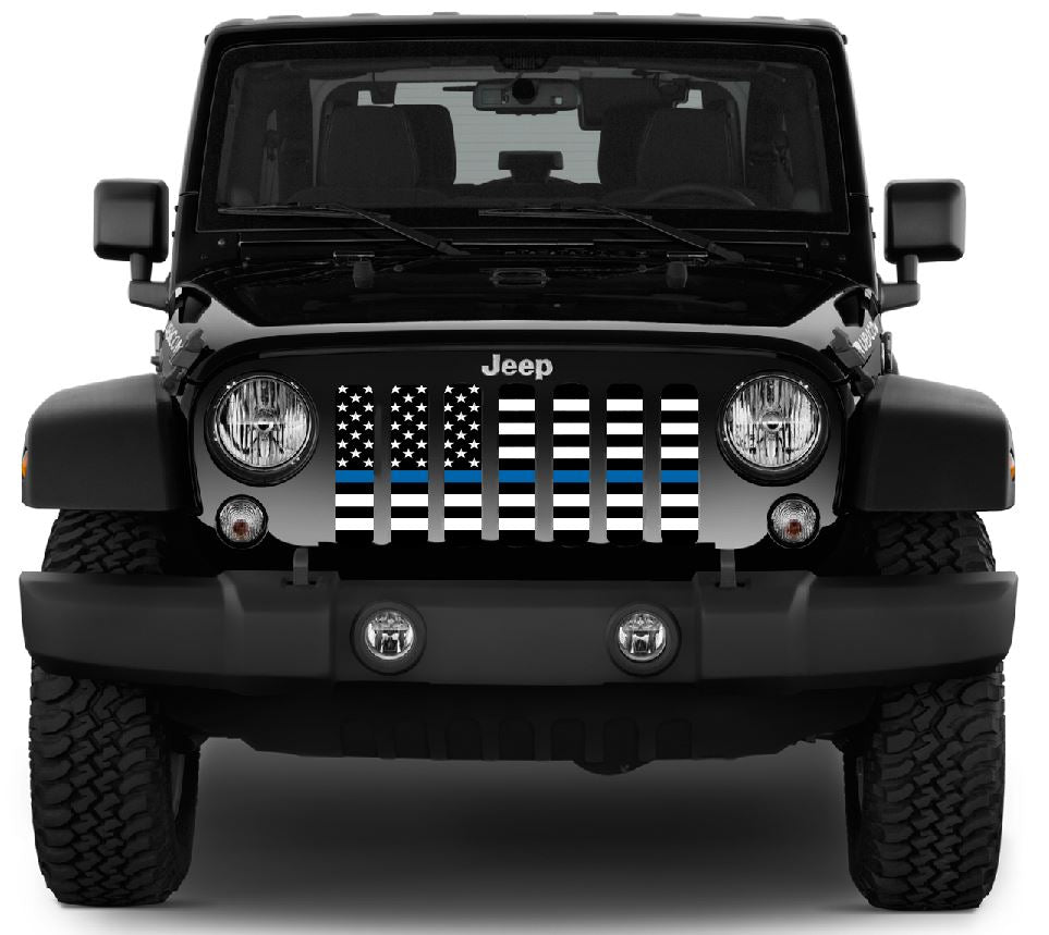 American Black and White Back the Blue Grille Insert