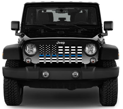 American Black and White Back the Blue Grille Insert