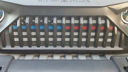 American Black and White Back the Blue and Red Grille Insert