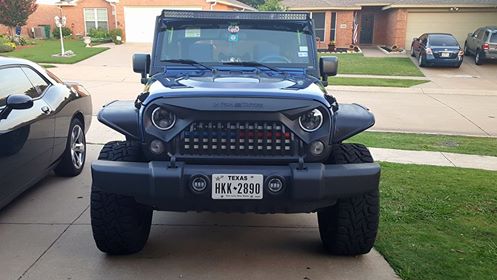 American Black and White Back the Blue and Red Grille Insert