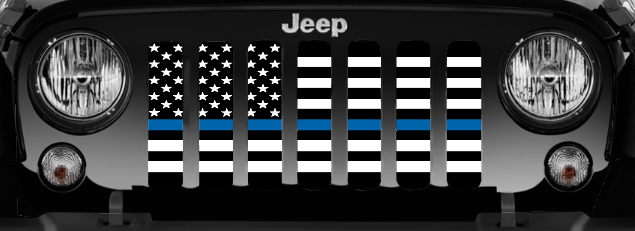 American Black and White Back the Blue Grille Insert