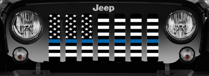 American Black and White Back the Blue Grille Insert