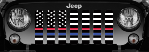 American Black and White Back the Blue and Nurses Grille Insert