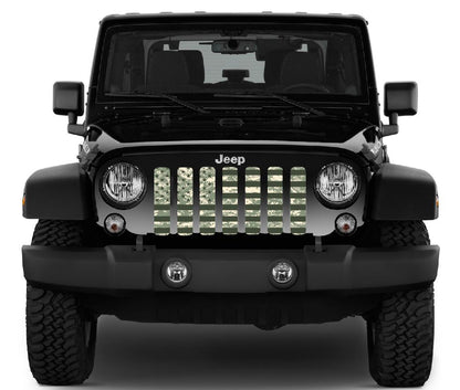 American Flag Digital Green Camo Grille Insert