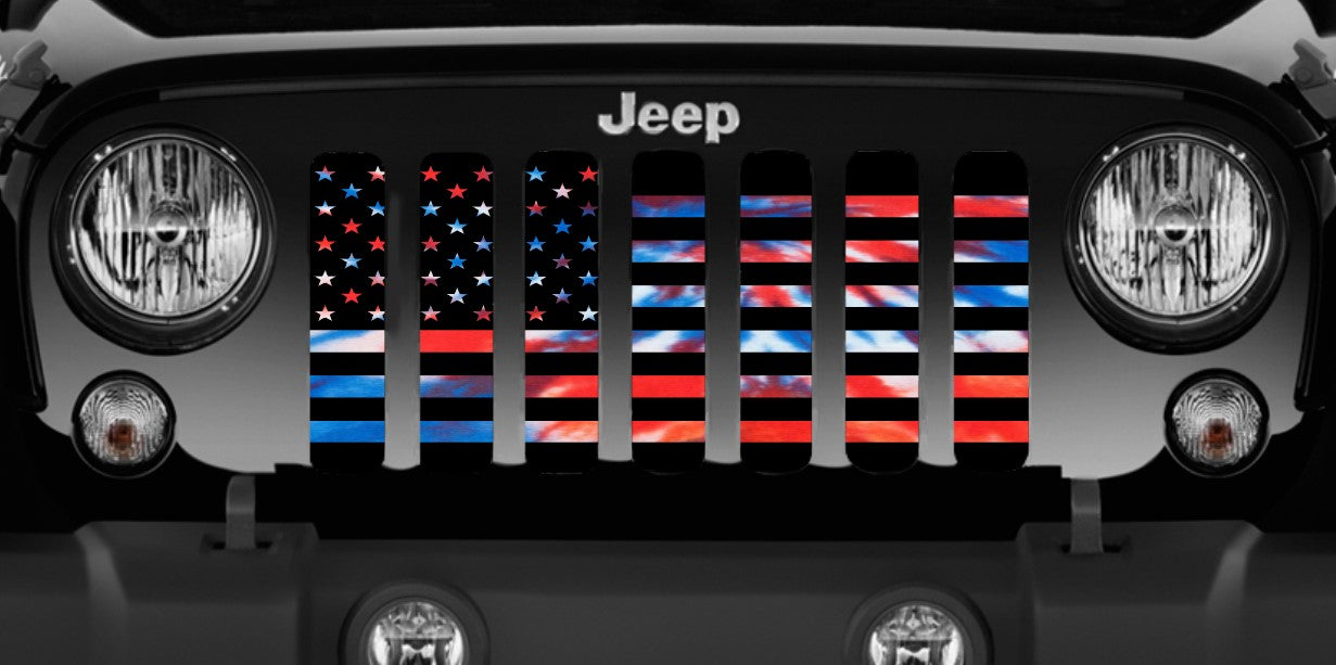 American Patriotic Tie Dye Grille Insert