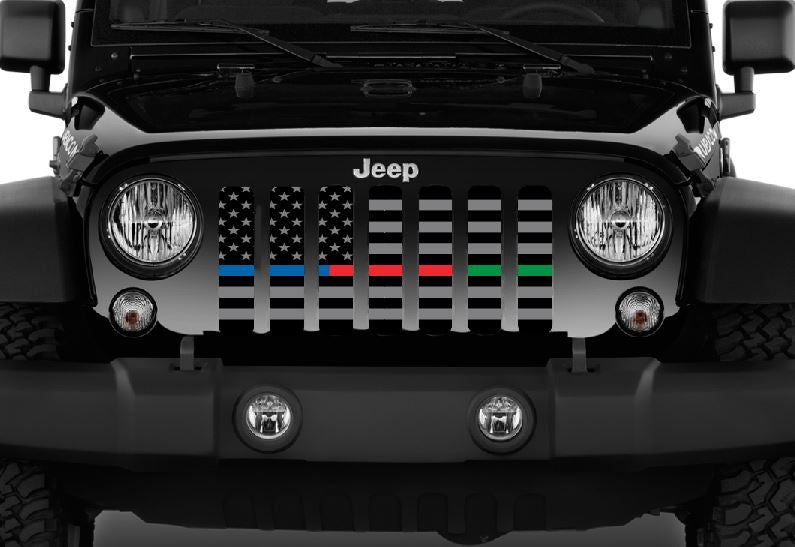 American Tactical Back the Blue, Red, Green Grille Insert