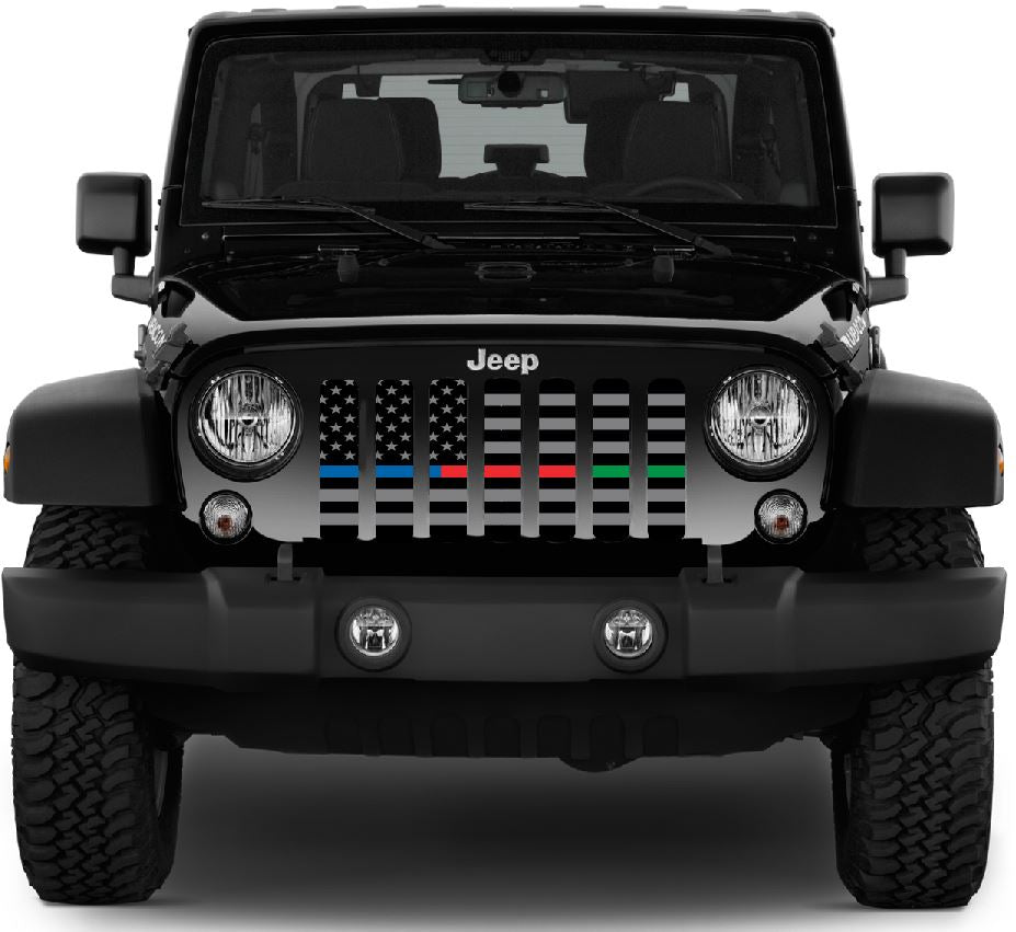 American Tactical Back the Blue, Red, Green Grille Insert