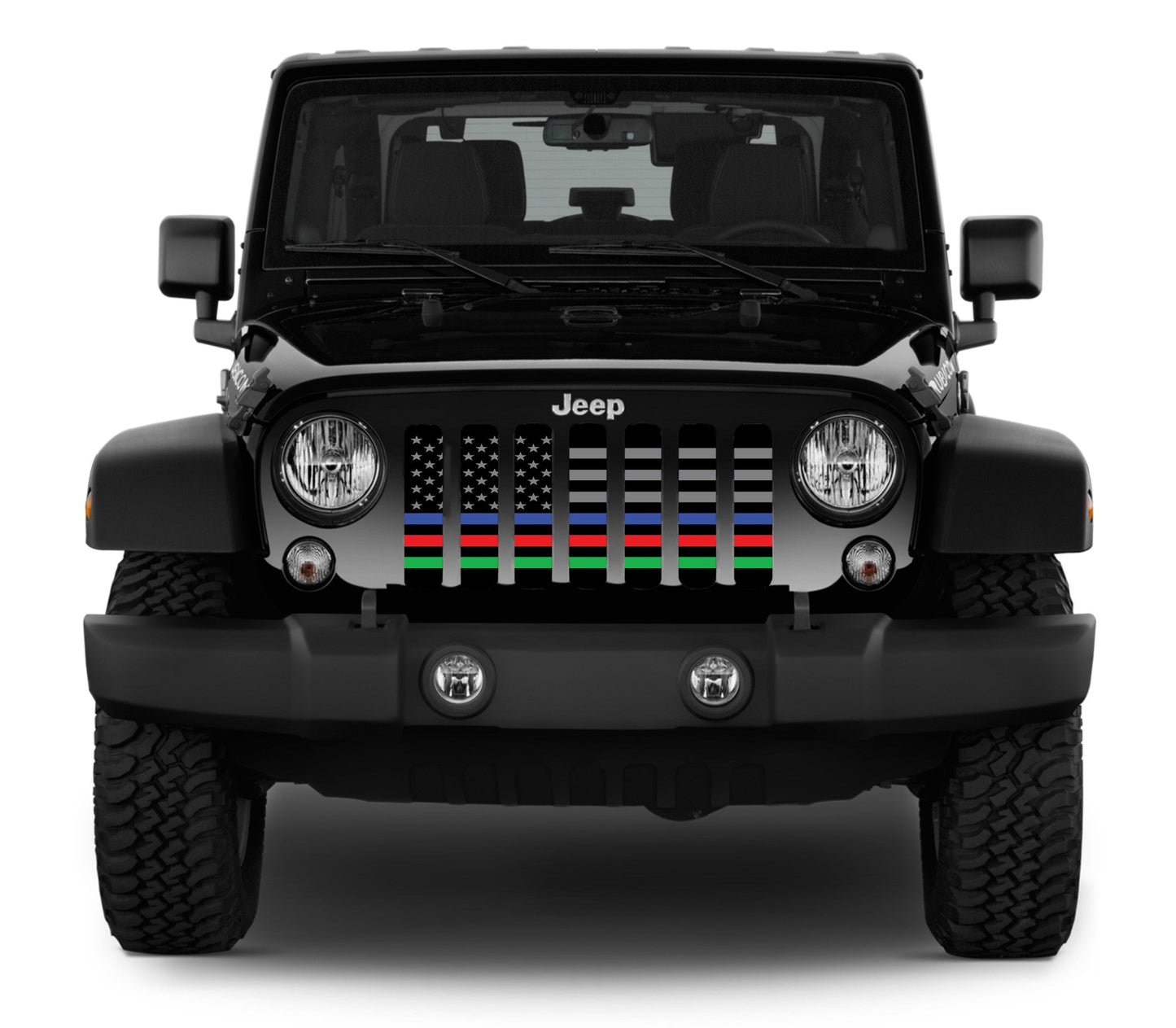 Hold the Line Back the Blue, Red, Green Grille Insert