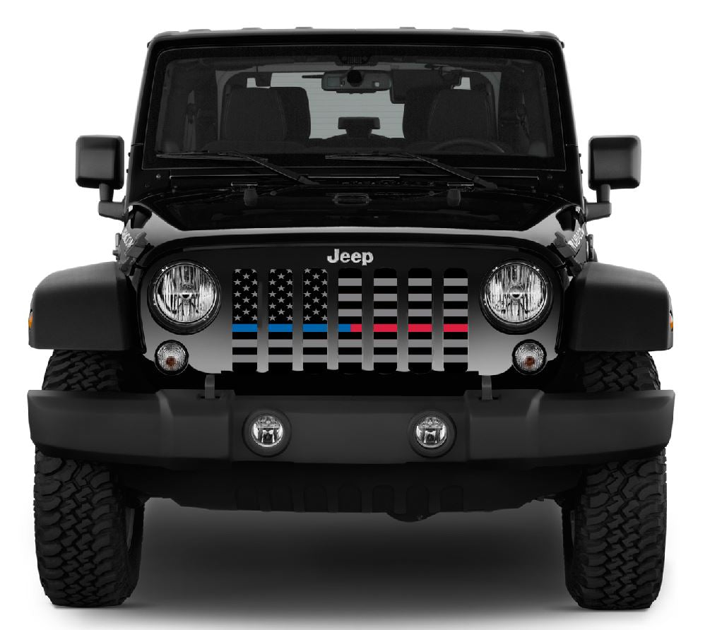 American Tactical Back the Blue and Red Grille Insert