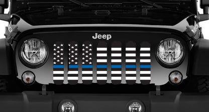 American Black and White Back the Blue Grille Insert