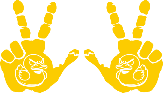 Angry Duck Door Decals, Wave and Banner