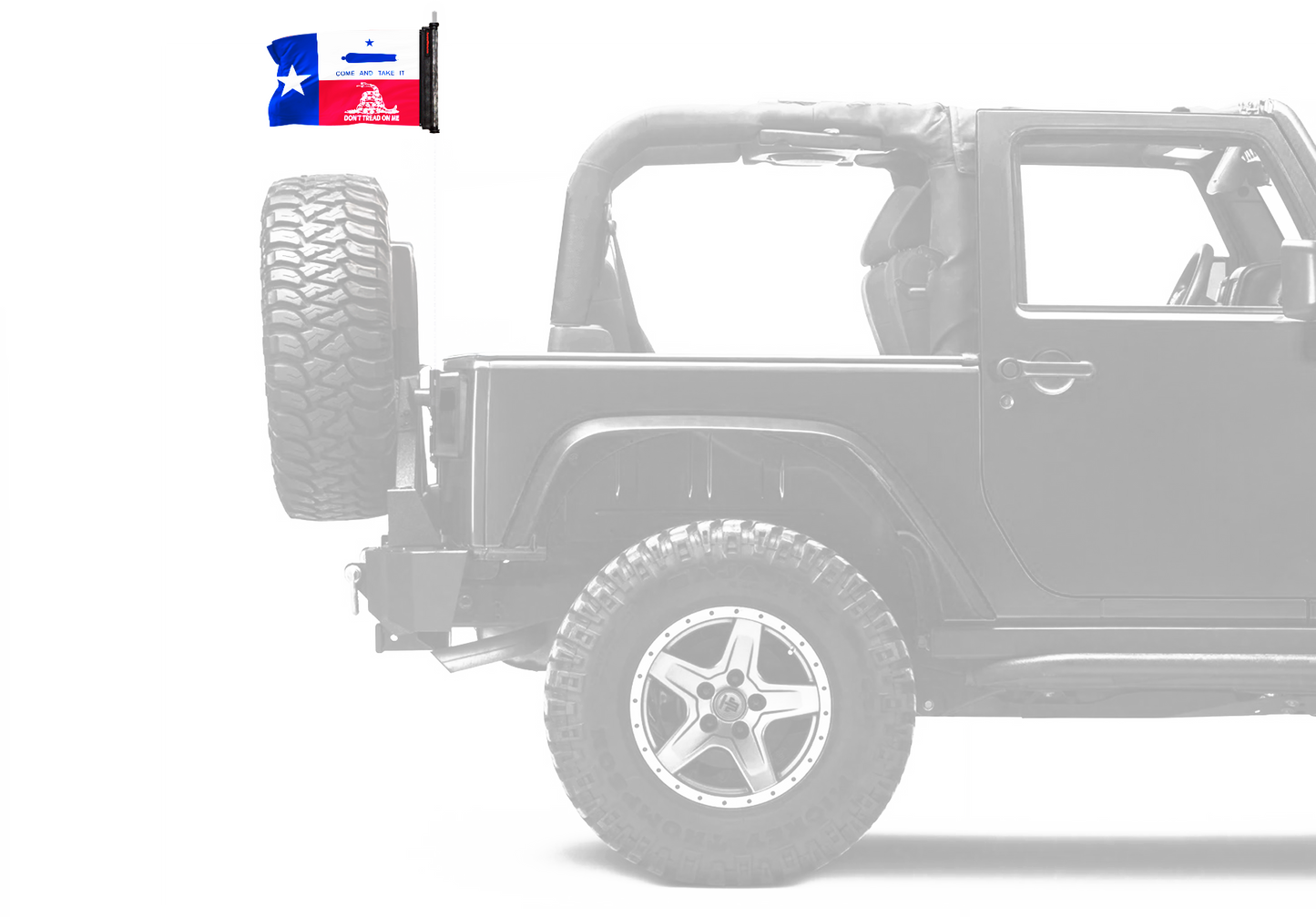State Flag Texas Don't Tread 12"x18" Forever Wave Flag for Jeep Wrangler JKU 4-Door 2007-2018