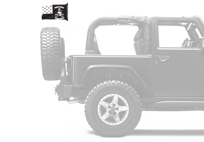 Veterans Exempt 12"x18" Forever Wave Flag for Jeep Wrangler JLU 4-Door 2018-Present