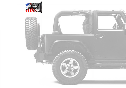 One Nation 12"x18" Forever Wave Flag for Jeep Wrangler JKU 4-Door 2007-2018