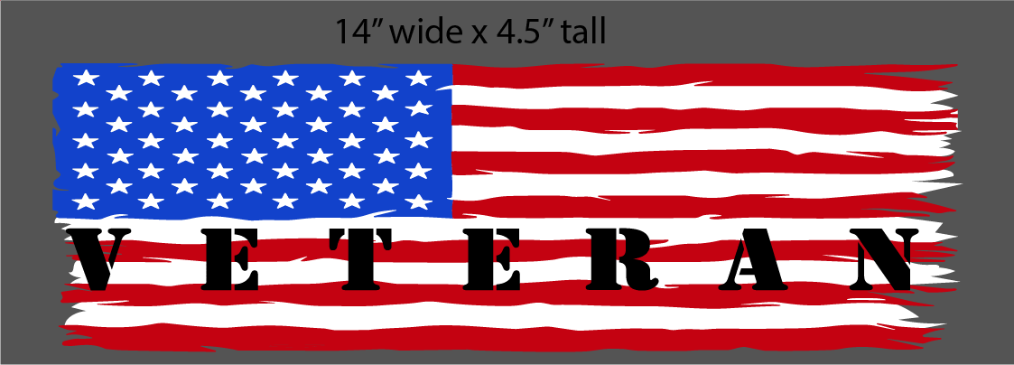 Red White Blue Veteran Dash Full Coverage Decal