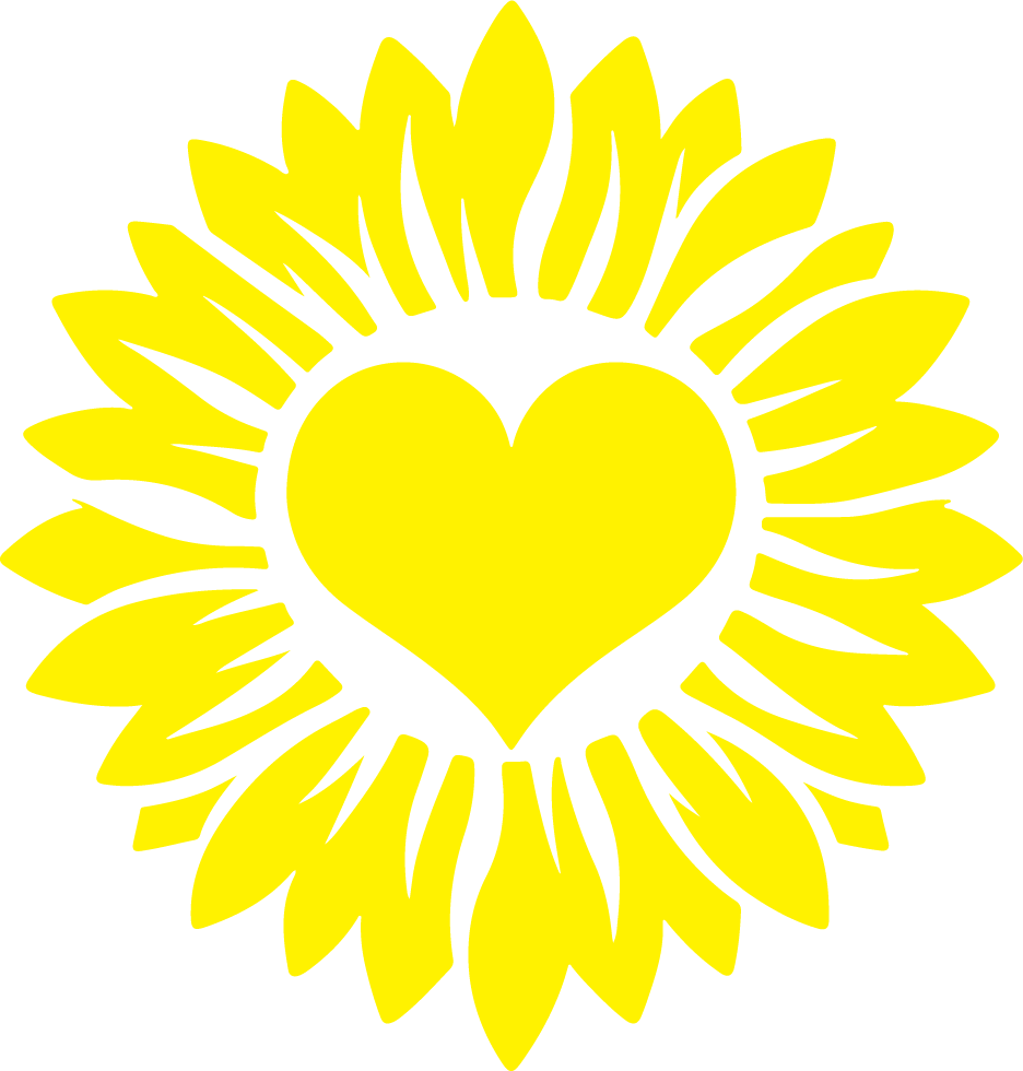 Sunflower Heart Decal