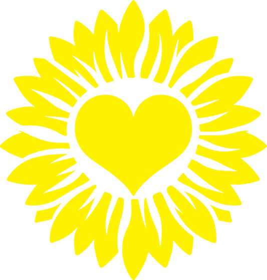 Sunflower Heart Decal