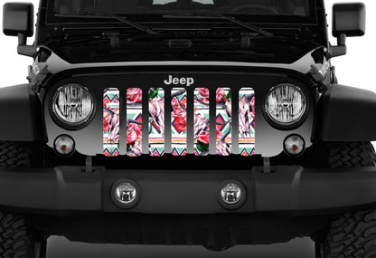 Aztec Cow Skulls Grille Insert