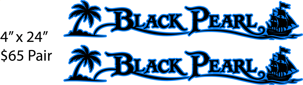 Black Pearl Custom Hood Names- Pair