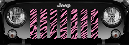 Baby Pink Zebra Print Grille Insert