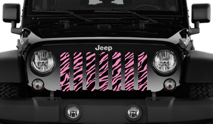 Baby Pink Zebra Print Grille Insert