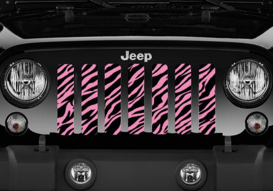 Platinum Baby Pink Zebra Print Grille Insert