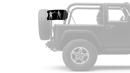 Bartholomew Roberts 12"x18" Forever Wave Flag for Jeep Wrangler JKU 4-Door 2007-2018
