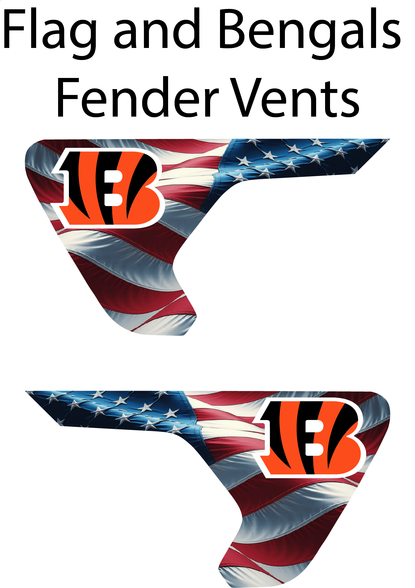 Custom Printed Fender Vent- Bengals