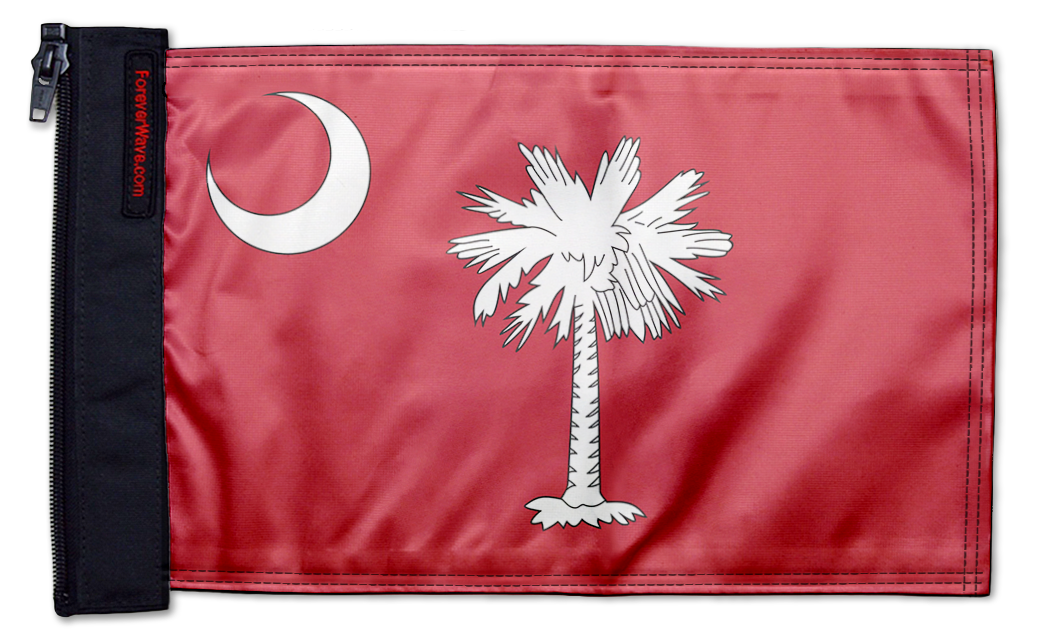 State Flag South Carolina Big Red 12"x18" Forever Wave Flag for Jeep Wrangler JKU 4-Door 2007-2018