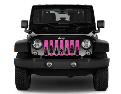 Bigfoot - Bright Pink Background Grille Insert