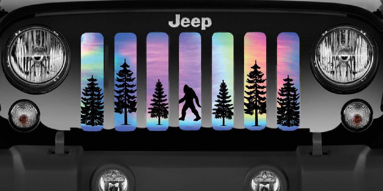 Bigfoot - Rainbow Chrome Background Grille Insert