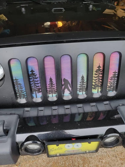 Platinum Bigfoot Rainbow Chrome Background Grille Insert