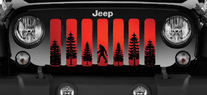 Bigfoot - Red Background Grille Insert
