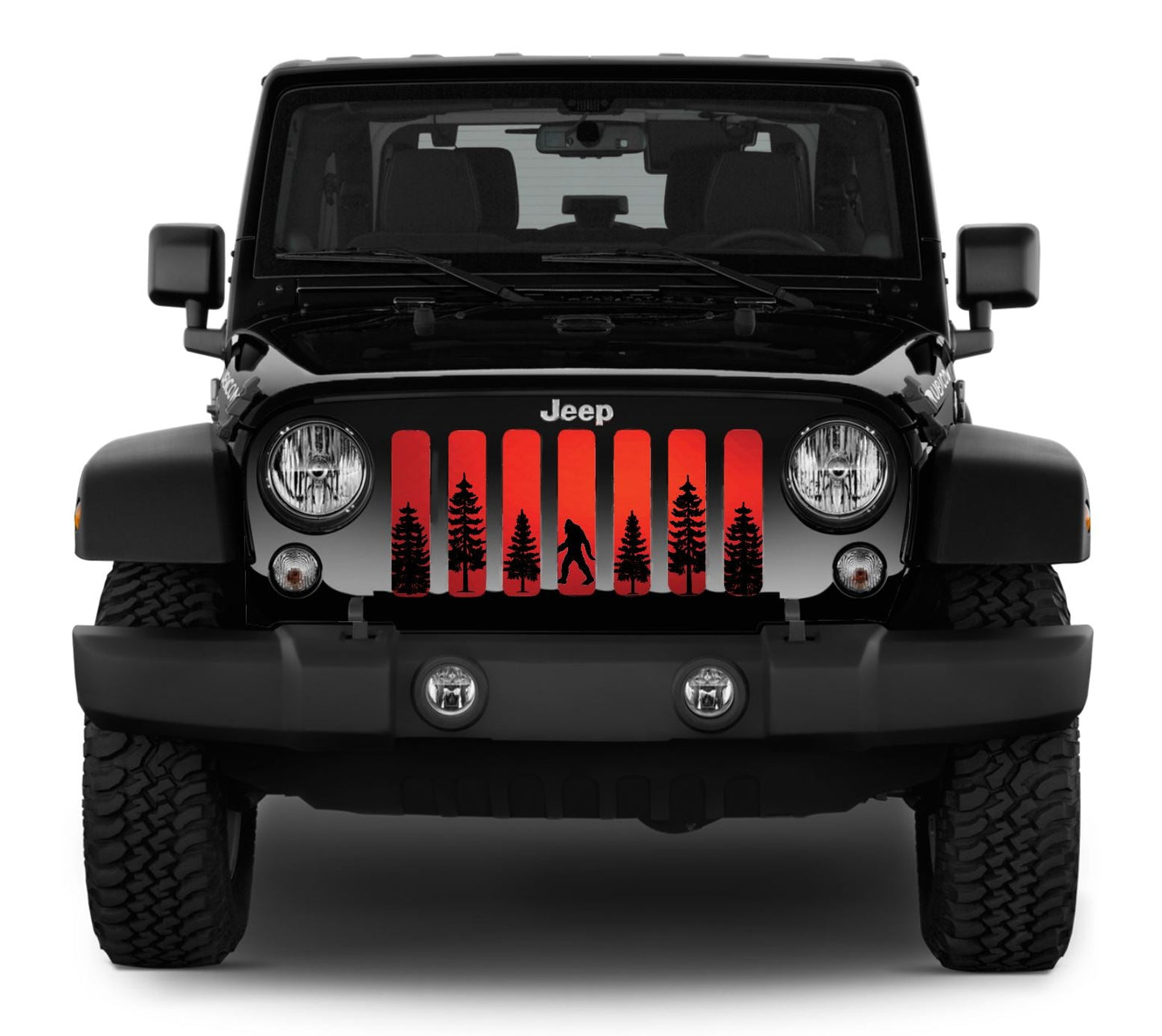Bigfoot - Red Background Grille Insert