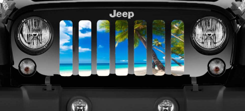 Blue Beach Palm Grille Insert