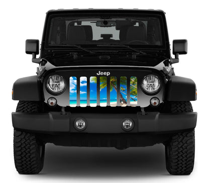 Blue Beach Palm Grille Insert