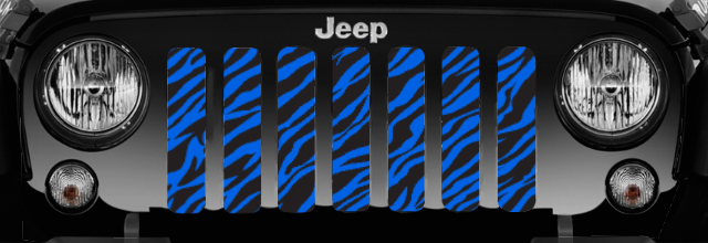 Blue Zebra Print Grille Insert