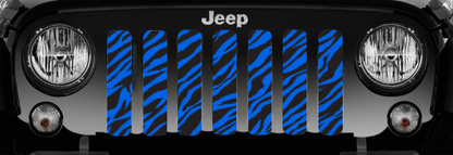 Blue Zebra Print Grille Insert