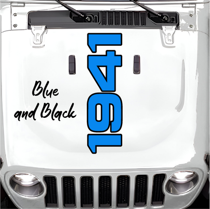 1941 Large Decal for Hood- Double Color