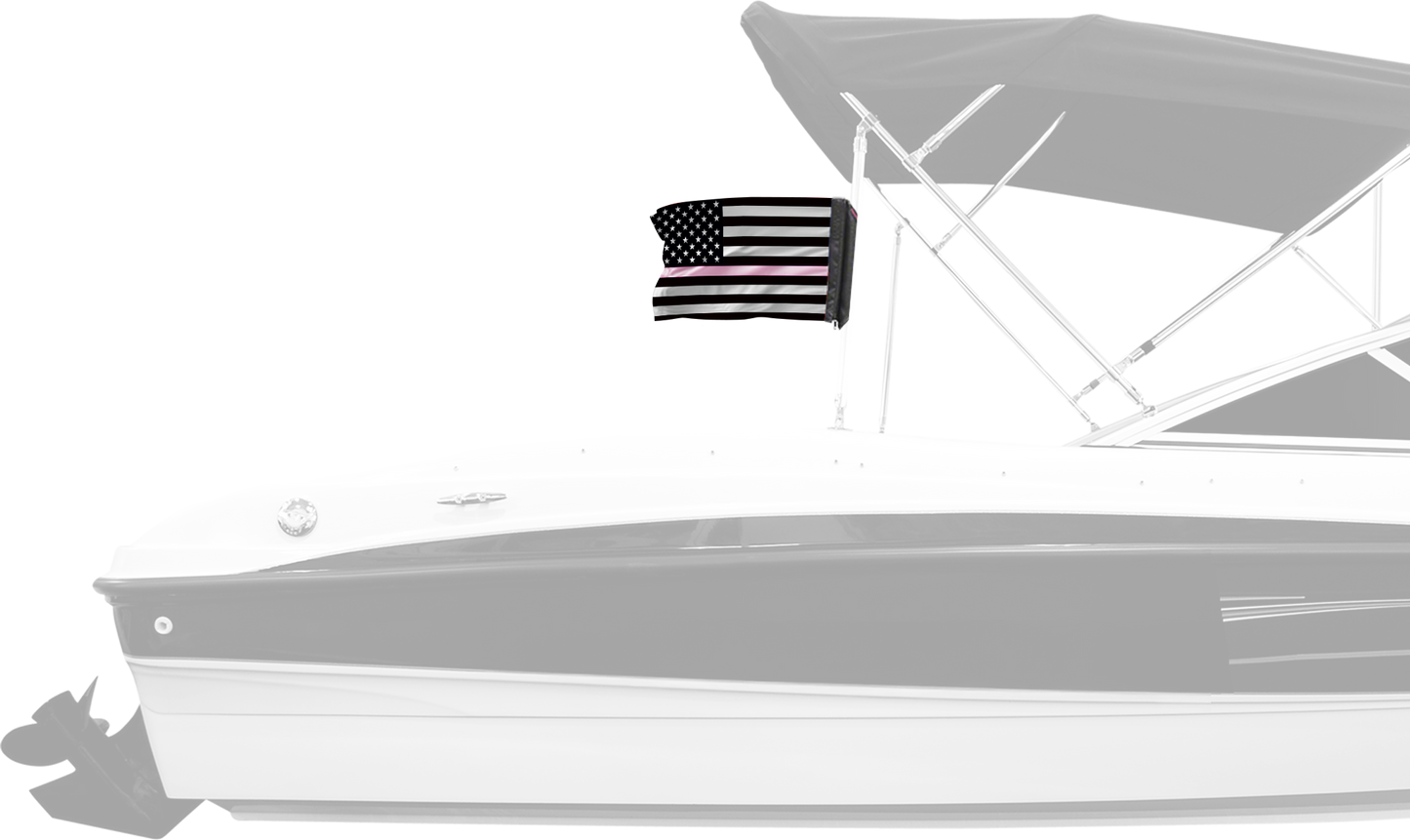 USA Subdued Thin Pink Line 12"x18" Forever Wave Flag