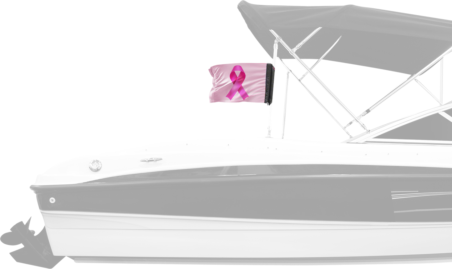 Pink Ribbon 12"x18" Forever Wave Flag