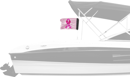 Pink Ribbon 12"x18" Forever Wave Flag